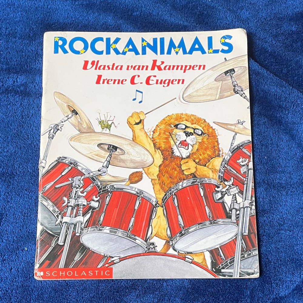 Scholastic Rockanimals Book with Vibrant Red Drums